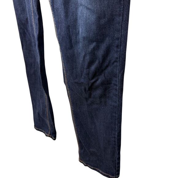 J Jill High Rise Straight Leg Stretch Dark Wash Distressed Jeans Denim 12 T - Picture 8 of 16